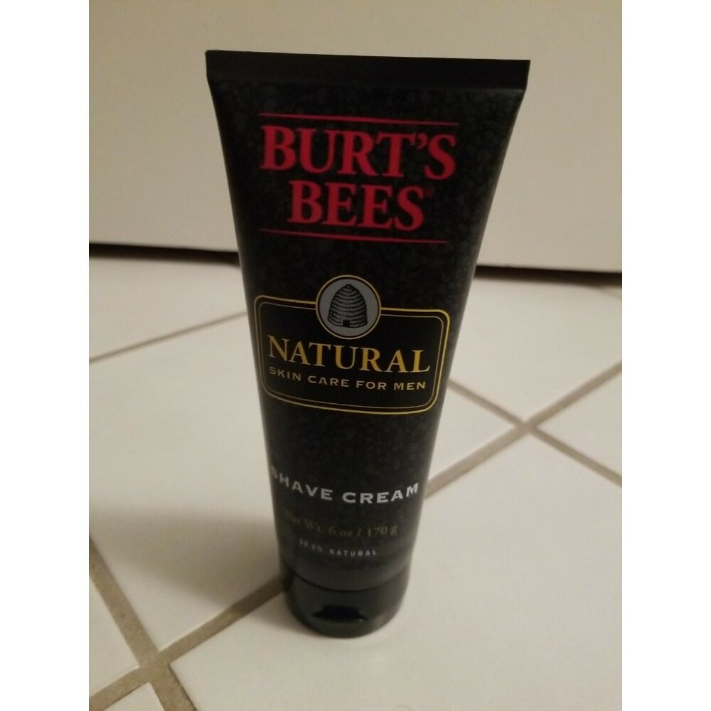 New Burt's Bees Natural Skin Care For Men Shave Cream 6 oz Tube Sealed